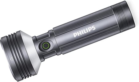 Philips SFL6253/93 3000 Lümen 50W LED El Feneri Metal Gövdeli 9 Modlu Çıkarılabilir Pilli Şarj Edilebilir Çift Açılı Flashlight Siyah