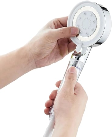 Mayaglory Turbo Filtreli Duş Başlığı, Yüksek Basınçlı Filtreli El Duşu, 5 Fonksiyonlu Filtreli Duş Başlığı, Filtreli El Duşu (Chrome)