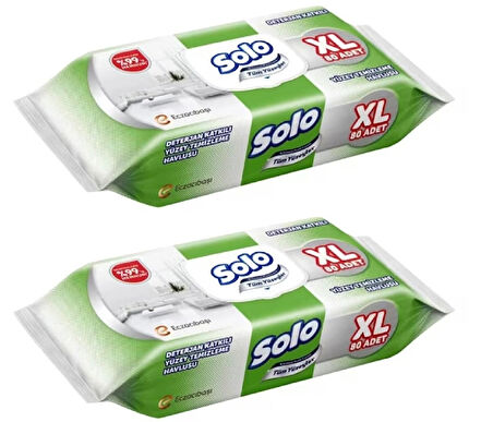 Solo Tüm Yüzeyler Islak Temizleme Havlusu XL 80 Yaprak 2 ADET 