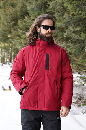 Fiyort FY 76 Floyen Polarlı Su Geçirmez Outdoor Yağmurluk Mont – Erkek Kapüşonlu Ceket