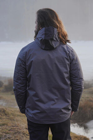 Fiyort FY 76 Floyen Polarlı Su Geçirmez Outdoor Yağmurluk Mont – Erkek Kapüşonlu Ceket