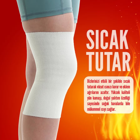Flexy Medical Yün Termal Dizlik İçlik, Sıcak Tutan Dizlik, Doğal Yün Dizlik, Kışlık Dizlik