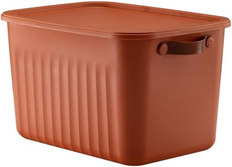 1 Adet Düzenleyici Kapaklı Kutu, Dekoratif Saklama Kutusu, Organizer (35cm*25cm*22cm) KREMİT 15 LİTRE