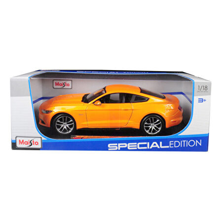 Maisto 1/18 2015 Ford Mustang Model Araba - Turuncu