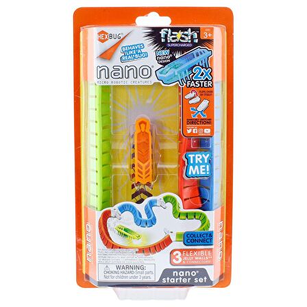 Hexbug Flash Nano Başlangıç Seti - Turuncu