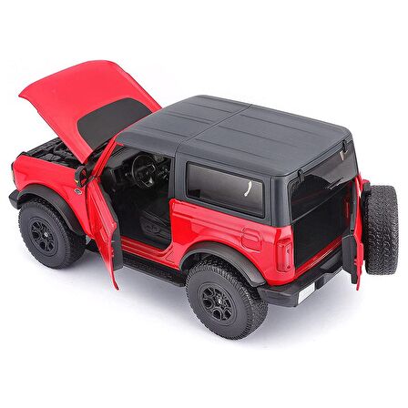 Maisto 1:18 2021 Ford Bronco Wildtrak Model Araba - Kırmızı