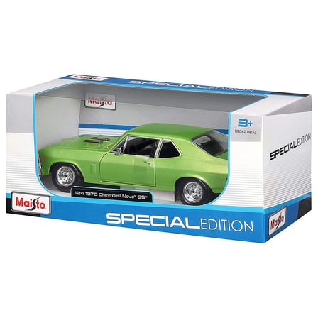 Maisto 1:24 1970 Chevrolet Nova SS Model Araba - Yeşil