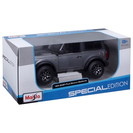 Maisto 1:24 2021 Ford Bronco Badlands Model Araba - Gri