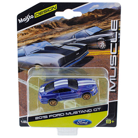 Maisto 2015 Mustang GT Oyuncak Araba 1:64 - Mavi