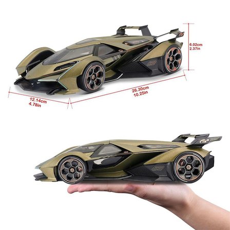 Maisto Lamborghini V12 Vision Gran Turismo Model Araba 1/18 - Yeşil