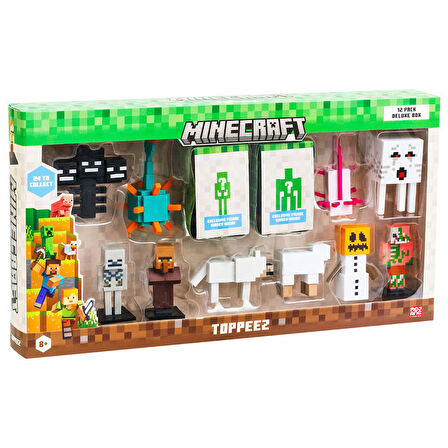 PMI Minecraft 3D Figür Toppeez 12'li Delüks Set Model 1
