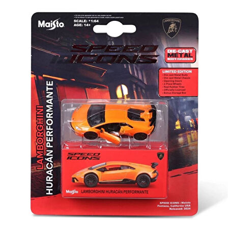 Maisto 1:64 Speed Icons - Lamborghini Huracan Performante Turuncu