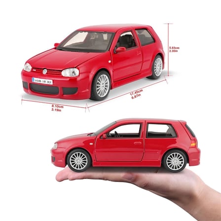 1:24 Volkswagen Golf R32 Model Araba 31290 - Kırmızı