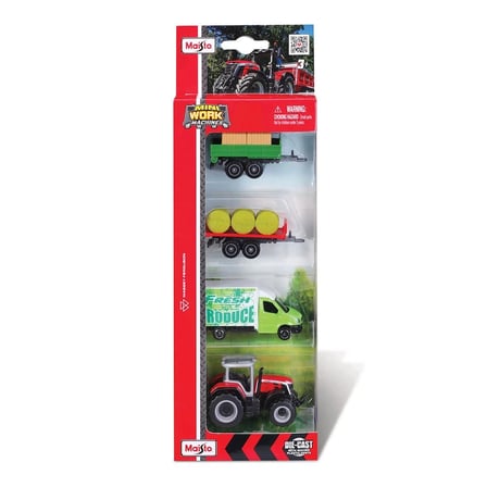 Mini Work Machines 4'lü Set - Massey Ferguson