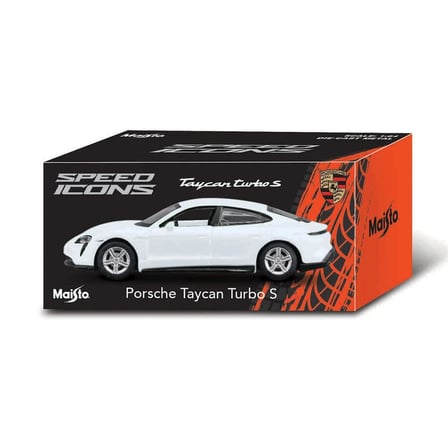 1:64 Speed Icons - Porsche Taycan Turbo S Beyaz