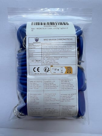 RFID Anahtarlık 13,56 MHz Yakınlık ABS IC Etiketleri NFC MIFARE Classic® 1k Tag Access Controller 1K Chip 50 Adet, Mavi, mifare