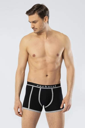 Cacharel Erkek 2'li Biyeli Boxer 1322/Siyah-Gri