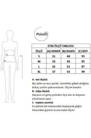 Kadın Siyah Floş Viskon Saten Kemeri Lastikli Fermuarlı Maxi Boy A Line Etek