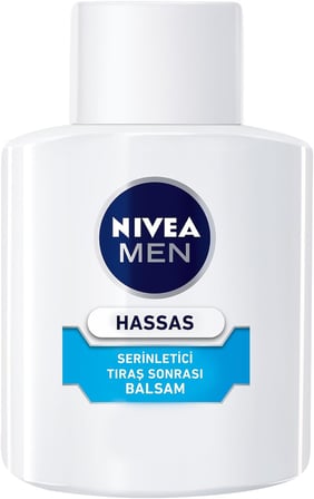 NIVEA Men Hassas Serinletici Tıraş Sonrası Balsam 100 ml, Hassas Ciltler, Alkolsüz Formül, Hızlı Emilir