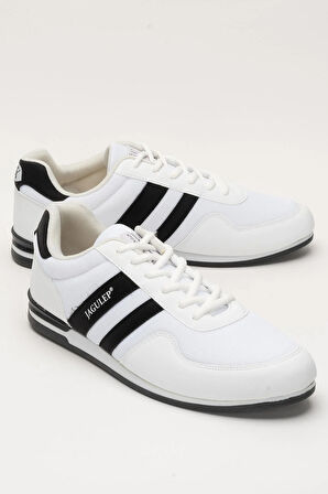 Unisex Airfile İnce Taban Spor Ayakkabı BEYAZ - SİYAH