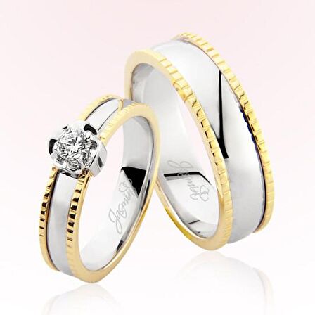 Teş Taş Model Altın Alyans 2203