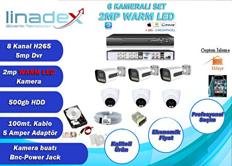 6 Kameralı Ahd Gecesi Renkli Sistem -Herşey Dahil Set