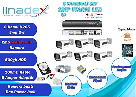 6 Kameralı Ahd Gecesi Renkli Sistem -Herşey Dahil Set