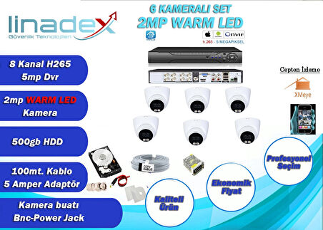 6 Kameralı Ahd Gecesi Renkli Sistem -Herşey Dahil Set