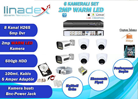 6 Kameralı Ahd Gecesi Renkli Sistem -Herşey Dahil Set