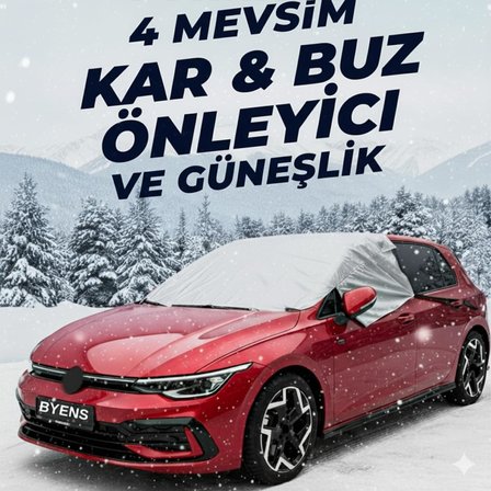 Oto Branda Araba Brandası Buzlanma Önleyici Çadırı Örtüsü Araç Tentesi Ön Cam Güneşlik Camı Güneşliği Buz Kar Koruyucu Yarım