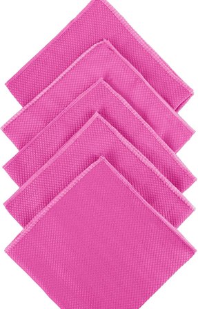 Mikrofiber Baklava Desen Temizlik Bezi 40x40 cm 5 Adet Karışık Renk Cam ve Porselen Temizlik Bezi