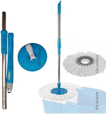 Dönerli Mop Kovası Için Komple Yedek Paspas Set, Toplam 2 Adet Paspas Ile microfiber Mob,dönerli Sap