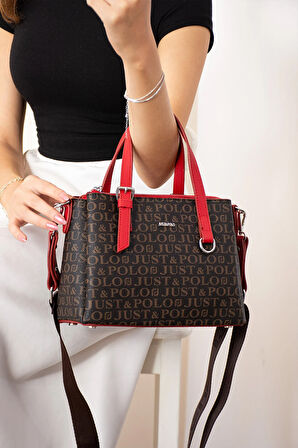 Orijinal Kadın Yeni Sezon 3 Bölmeli Premium Deri Ayarlanabilir Çapraz Kolon Askılı Omuz Çantası