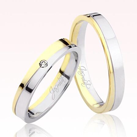 Sarı Beyaz Altın Alyans 2204-4