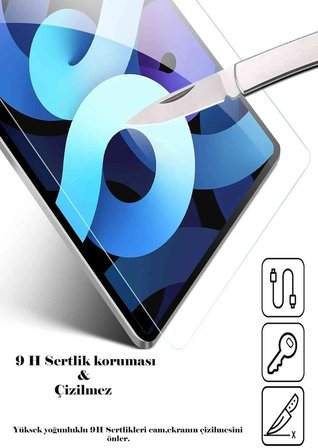 iPad 11. Nesil 2025 A16 Çip Uyumlu 11 inç Tablet Temperli Cam Ekran Koruyucu