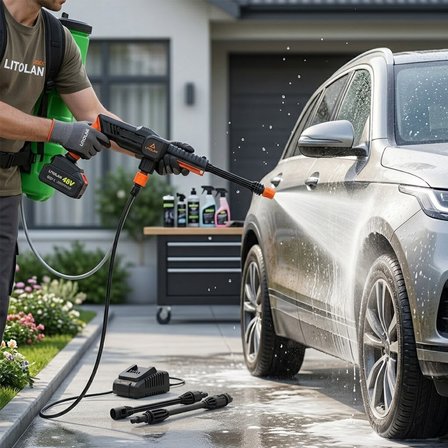 16LT ELEKTİRİKLİ OTO - ARAÇ YIKAMA TABANCASI - İLAÇ POMPASI PÜSKÜRTÜCÜ 4.8V EWASHER (2)