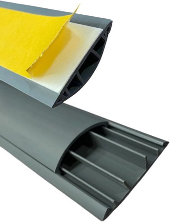 1m Kendinden Yapışkanlı 50x12mm Gri Balık Sırtı Kablo Kanalı (1 Metre)