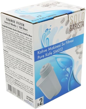 Pure Kafe Bs012 Kahve Makinesi Su Filtresi 2 Adet - Siemens Brita Intenza TZ70033A Uyumlu, EQ Serisi ve Bosch Otomatik Kahve Makineleri için