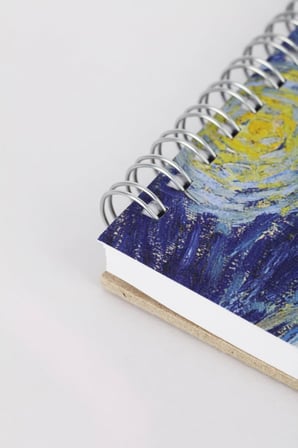 The Starry Night, Van Gogh 1889, A4 Eskiz Defter I, Çizgisiz, 50 Sayfa, 100 gram, Beyaz Renk, Spiralli, Sketchbook