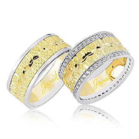 Sarı Beyaz Altın Alyans 2206-2