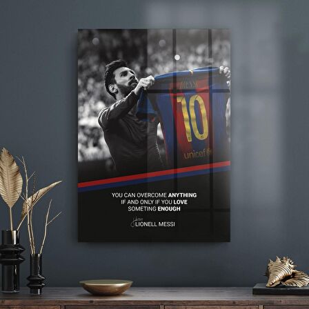 Decovetro Cam Tablo Lionel Messi Motivational