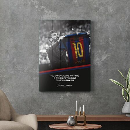 Decovetro Cam Tablo Lionel Messi Motivational