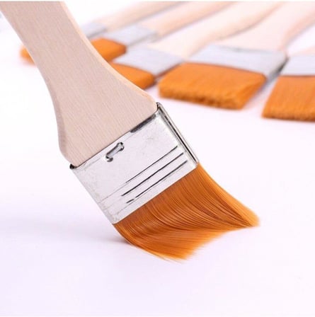 Hobialem Fırça Seti-2, Yağlı Boya Fırçası, 4 Lü Set, Resim Fırçası, Akrilik Boya Fırçası, Yassı Fırça