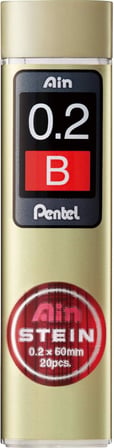 Pentel C272w-B Hi-Polymer Ain Stein Min, 0.2 mm, 20 Adetlik Tüp, B