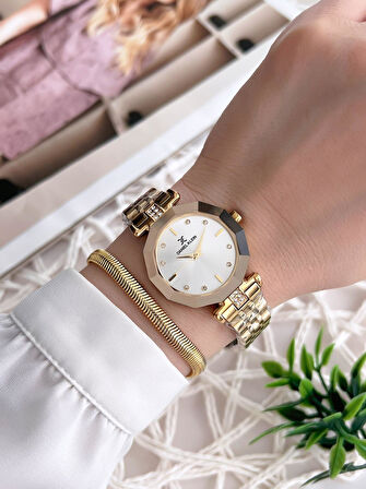 Daniel Klein Çelik Kordon 3 Atm Suya Dayanıklı Özel Tasarım Kadın Kol Saat+Bileklik VS.BLKT.0229