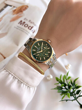 Daniel Klein Fonksiyonlu Çelik Kordon 3 Atm Suya Dayanıklı Özel Tasarım Kadın Kol Saat+Bileklik VS.BLKT.0239