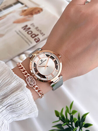 Daniel Klein Çelik Kordon 3 Atm Suya Dayanıklı Özel Tasarım Kadın Kol Saat+Bileklik VS.BLKT.0444