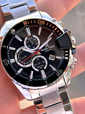 Takvimli İç Fonksiyonlar Aktif Çelik Kordon 30 Mt Suya Dayanıklı Erkek Kol Saati VS.BLKT.0468