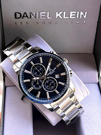 Takvimli İç Fonksiyonlar Aktif Çelik Kordon 30 Mt Suya Dayanıklı Erkek Kol Saati VS.BLKT.0472