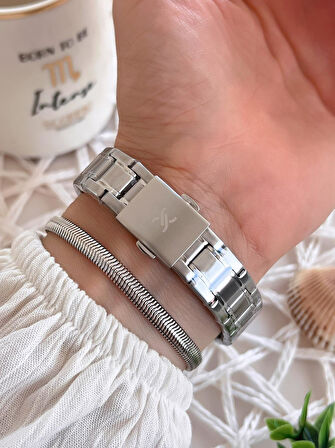 Daniel Klein Çelik Kordon 3 Atm Suya Dayanıklı Özel Tasarım Kadın Kol Saat+Bileklik VS.BLKT.0475